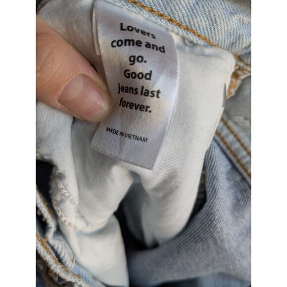 Pacsun Women's Mom Jean Denim Patchwork Colorblock Size 26 EUC - Picture 8 of 9